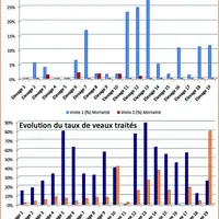 Vingt-deux élevages qui se sont engagés dans ce plan ont fait l’objet d’une enquête et d’un bilan. Le bilan concernant les taux de mortalité et les ta
