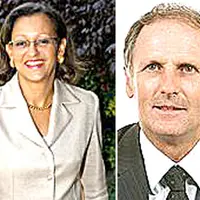 Marie-Luce Penchard, ministre chargée de l'outre-mer, et Jean-Jacques Lozach.