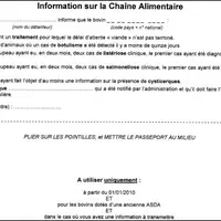 Si le bovin n’est pas muni d’une nouvelle Asda ICA, demandez à GDS Creuse le document à compléter nécessaire. Il est aussi disponible sur www.gdscreus