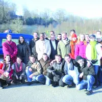 Lors de la visite des étudiants ukrainiens.