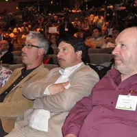 De gauche à droite : Brigitte Alanore, trésorière de la FDSEA 23, Thierry Jamot, Pascal Lerousseau et Bruno Gausson.