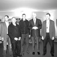 Les membres de la délégation : Patrick Escure (Massif central), Sylvain Marmier et Pierre Henri Pagnier pour le Jura, Gérard Ducrey et Christophe Lége