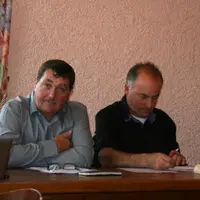 Réunion de la Copamac-Sidam, autour notamment de Jacques Chazalet, Patrick Escure et de Christine Valentin.