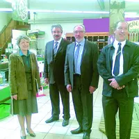 Evelyne Ratte, préfet de Région, Pierre Bilbeau, Jean-Pierre Lier et Frank Vevaud de Natea.