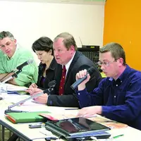 La tribune lors de l'Assemblée générale.