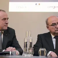 Didier Guillaume, ministre de l’Agriculture, et Jean-Luc Poulain, président du Sia, le 15 janvier.