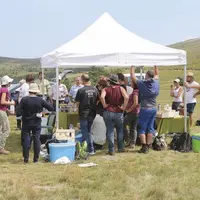 Jeudi 29 juillet, la fédération Gard Lozère s'est rassemblée sur l'estive du groupement de Finiels, au Mont-Lozère, pour discuter liens avec les agent