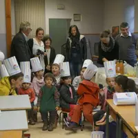 Goûter bien mérité pour les enfants de l'école Sainte Lucie de Florac !