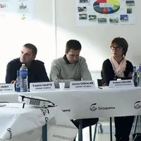 Serge Nurit, vice-président de la FDCuma 48, Frédéric Valette, trésorier de la FDCuma 48, Sylvain Chevalier, président de la FDCuma 48, Evelyne Guilhe