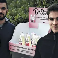 Samuel Marc, 22 ans, le jeune président de la société La Compagnie du sucre, créée le 2 février 2017 à Bagnols-sur-Cèze, et Léo Mas, le directeur comm