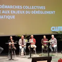 La table ronde du congrès de la FNCuma sur le changement climatique et les défis des collectifs agricoles ont animé la salle.