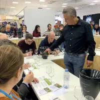 Un espace dédié à la dégustation de vins français et étrangers.