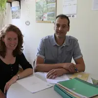 Aurore Lhotte, la nouvelle animatrice de la Fredon et Patrice Boulet, responsable du dossier campagnol à la FDSEA de Lozère.