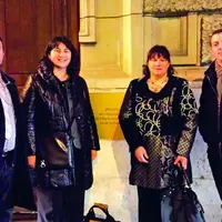 Olivier Boulat, Sophie Pantel, Christine Valentin et Julien Tufféry devant le ministère de l’agriculture à Paris.