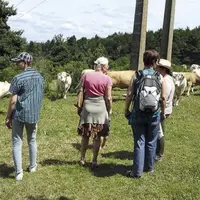 Après la visite de la ferme, les participants étaient invités à aller découvrir le paysage et l’environnement de l’exploitation.