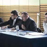 Au centre Mathieu Saint-Blancat, directeur de Lozère insémination et Gilles Chanial, président de la coopérative.