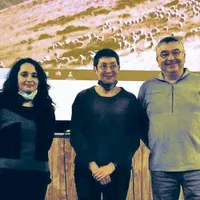 Les organisateurs de l'événement, Léna Exposto, Morgane Costes-Marre et Alain Argilliers.