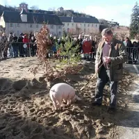 Démonstration de cavage à la Canourgue.