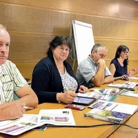 De gauche à droite : Patrick Escure, Christine Valentin, Patrick Bénézit et Léa Geneix, directrice du Sidam.