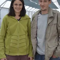 Amandine et son compagnon ont choisi la spiruline. La serre sera pourvue, à terme, de trois bassins de production, chacun équipé d'une roue à aube et