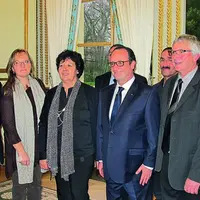 Daniel Mathieu (premier en partant de la gauche) et Nadial Vidal (troisième en partant de la gauche), tous deux lozériens, faisaient partie de la délé