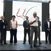 Thierry Olivier, secrétaire général de la préfecture, Jacques Blanc, Sophie Pantel, présidente du Département, Pierre Morel-à-l’Huissier, député de Lo
