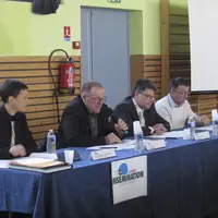Sonia Regereau, commissaire aux comptes, Gilles Chanial, président de Lozère insémination, Mathieu Saint-Blancat, directeur de la coopérative et Pierr