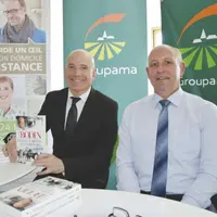 Louis Bodin et Didier Laluet, président de Groupama Aveyron-Lozère.