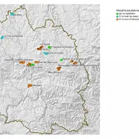 Carte des projets éoliens en Lozère