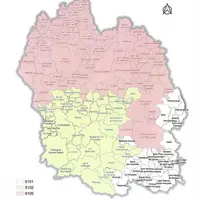 Les communes demeurées en blanc sur la carte correspondent globalement au bassin versant du Rhône et seront traitées lors du prochain CNGRA.