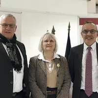 Jean-Charles Vidal, 2e vice-président de la CMA, Christine Wills-Morel, préfète de Lozère et Thierry Julier, président de la CCI.