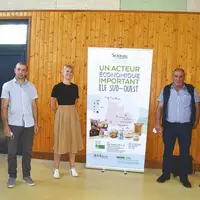 Damien Lacombe, président de Sodiaal Union, accompagnait les responsables de la section Lozère Aveyron Aude Tarn de la coopérative lors de son assembl