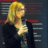 Annick Jentzer, responsable nationale de la section bovine d'Interbev est intervenue lors de l'assemblée régionale.