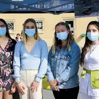 Laurélia Baltar, Quitrie Etien, Élisa Fievet et Julie Plantin, étudiantes en deuxième année de BTS en production animale, et qui ont décidé d’étudier
