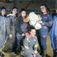 L’équipe de six filles du Legtpa qui préparent le TNLA.