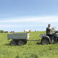 Jean-Yves Badier, aux commandes de son quad Yamaha Kodiak 700.