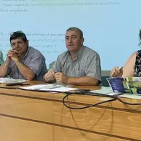 De gauche à droite : Patrick Escure (Cantal) ; Didier Ramet (Bourgogne), Patrick Bénézit et Christine Valentin.