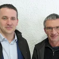 Bernard Chalendard ici au côté du directeur Julien Segalen, a annoncé vouloir quitter la présidence de la coopérative lors de l’assemblée générale 202