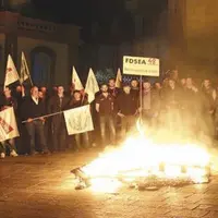 La manifestation se déroulait mardi 8 octobre au soir.