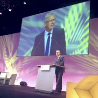François-Emmanuel Blanc, directeur général de la caisse centrale de la mutualité sociale agricole, lors de l ‘assemblée générale du 20 juin.