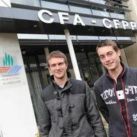 Deux élèves du CFA: Maxime Salvan et Pierre Valentin.