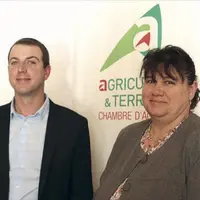 Julien Tufféry, 1er vice-président et Christine Valentin, présidente de la chambre d’agriculture de Lozère.