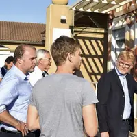 Le ministre de l'Agriculture Marc Fesneau en visite au Vinipôle de Davayé, le 22 août.