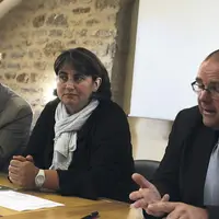 De gauche à droite, Jean-Bernard André, vice-président de l’EPL ; Sohie Pantel, présidente et Olivier Lorette, directeur.
