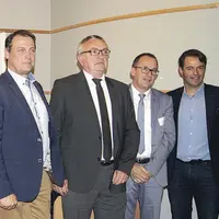 Michel Millot, directeur Feder, Yves Largy, président, Bertrand Laboisse, vice-président et Olivier Mevel, consultant marketing ont présenté la marque