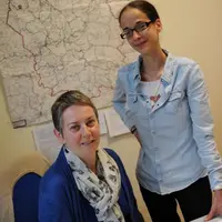 Agnès Ducret et Alexia Constant, dans leur bureau de Mende.