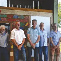 Les membres historiques d'Elvea : Nadine Vernhes, Dominique Cathala, Jean-Luc Rouquette, Daniel Carrié, Bernard Fabre, Christophe Sudries et Jean-Luc