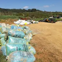 Collecte des plastiques agricoles à Chanac le 25 avril dernier.