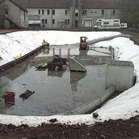 Travaux d’étanchéité d’un bassin secteur Banassac-Canilhac.