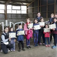 Dimanche 21 octobre, la chambre d'agriculture, dans le cadre du PAT du Haut-Allier a organisé une chasse au trésor au Gaec des Bergeronnettes, à Boiss